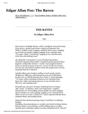 Thumbnail for The Raven By Edgar Allen Poe