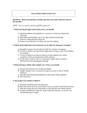 Thumbnail for General Knowledge Practice Test