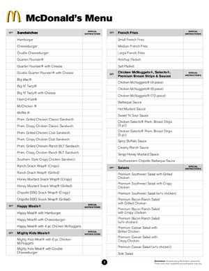 Thumbnail for McDonalds Menu
