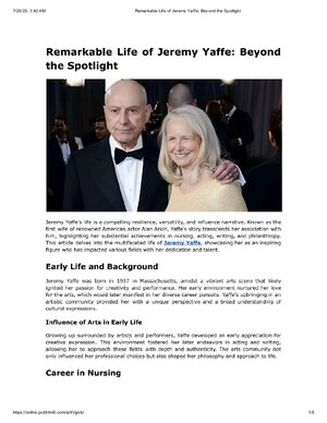 Thumbnail for Remarkable Life Of Jeremy Yaffe Beyond The Spotlight