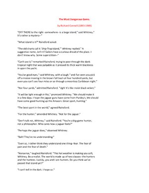 Thumbnail for The Most Dangerous Game