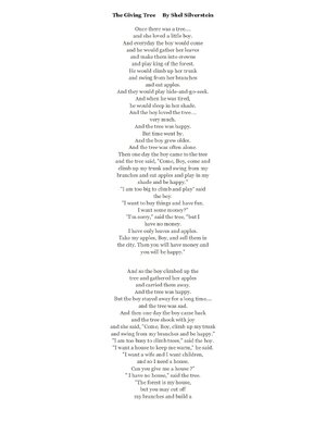 Thumbnail for The Giving Tree Poem