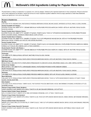 Thumbnail for Mcdonalds Ingredientslist