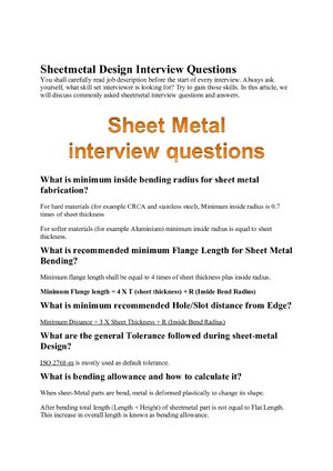 Thumbnail for Metal Stamping Interview Questions
