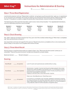 Thumbnail for Mini-Cog Instrument