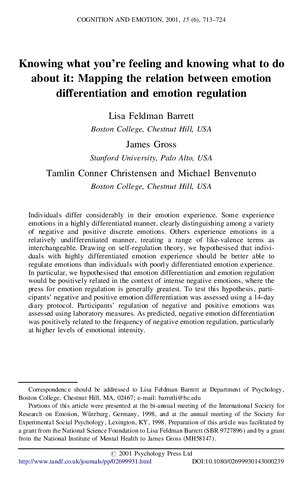 Thumbnail for Knowing what you’re feeling and knowing what to doabout it