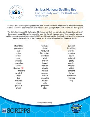 Thumbnail for Third-Grade Spelling List