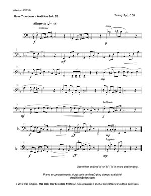 Thumbnail for Bass Trombone - Audition Solo 2B