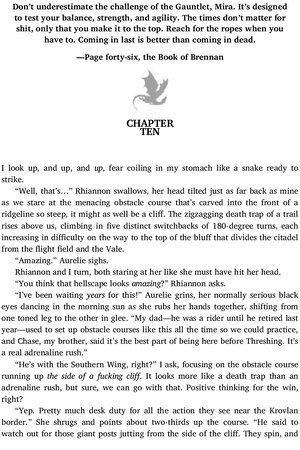 Thumbnail for Fourth Wing - Chapter no 10