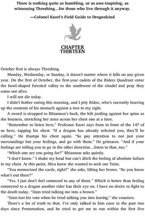 Thumbnail for Fourth Wing - Chapter no 13