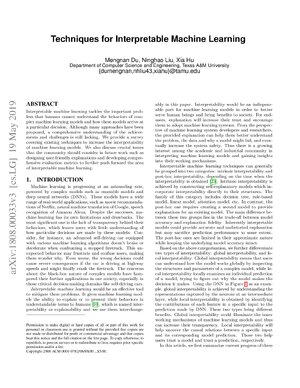 Thumbnail for Techniques for Interpretable Machine Learning