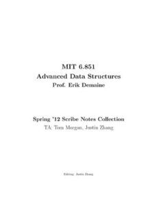 Advanced Data Structures Prof. Erik Demaine thumbnail