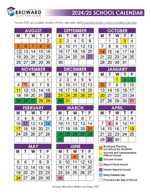 Thumbnail for 2024 2025 | BCPS School Calendar