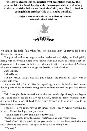 Thumbnail for Fourth Wing – Chapter no 29