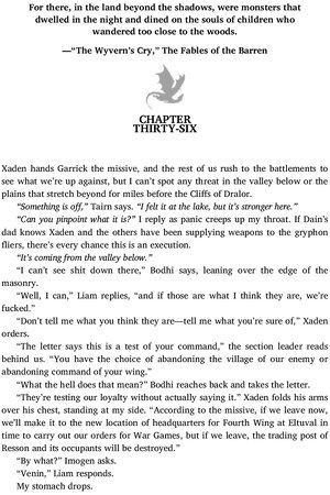 Thumbnail for Fourth Wing – Chapter no 36