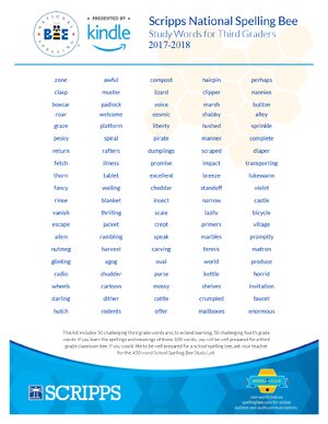 Thumbnail for 3rd Grade Spelling Words