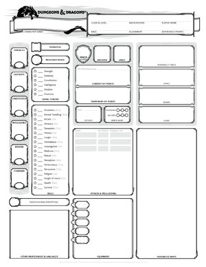 Thumbnail for DND Characters Sheet Fillable