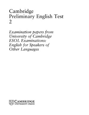 Thumbnail for Cambridge Preliminary English Test 2