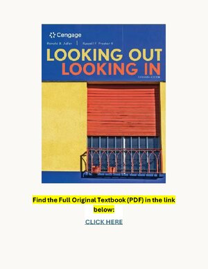 Thumbnail for Looking out Looking in 15th Edition