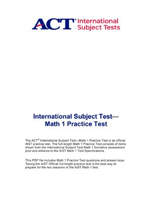 Thumbnail for Act Practice Test