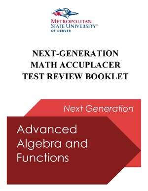 Thumbnail for Advanced Algebra and Functions Review Booklet