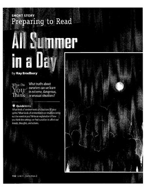 Thumbnail for All Summer In A Day With Questions
