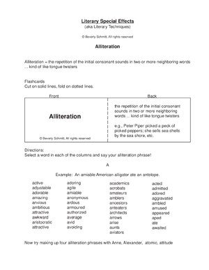 Thumbnail for Alliteration Examples