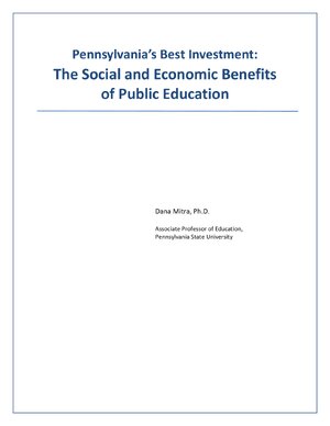 Thumbnail for The Social and Economic Benefits of Public Education
