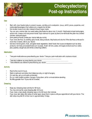 Thumbnail for Gallbladder Surgery Diet