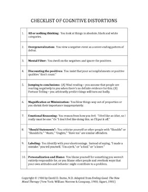 Thumbnail for Cognitive Distortions