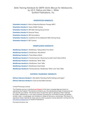Thumbnail for Reproducible Materials: DBT® Skills Manual for Adolescents