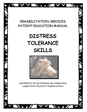 Thumbnail for DISTRESS TOLERANCE SKILLS