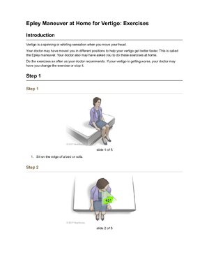 Thumbnail for Epley Maneuver At Home For Vertigo Exercises