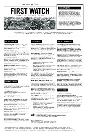 Thumbnail for First Watch Menu With Prices