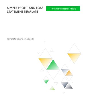 Thumbnail for SIMPLE PROFIT AND LOSS STATEMENT TEMPLATE