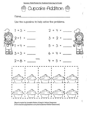 Thumbnail for Summer Math Packet for Students Entering 1st Grade