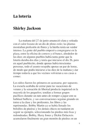 Thumbnail for La lotería Shirley Jackson