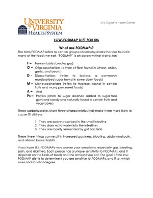 Thumbnail for Low Fodmap Diet And Instructions