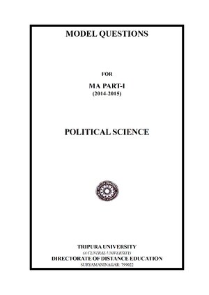 Thumbnail for Tripura University Question Paper