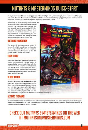 Thumbnail for Mutants & Masterminds Quick-Start