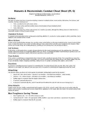 Thumbnail for MnM Combat Cheat Sheet PL6