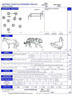 Thumbnail for MoCA English Test