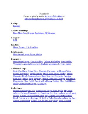 Thumbnail for Manacled SenLinYu