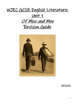 Thumbnail for Of Mice And Men Revision Guide