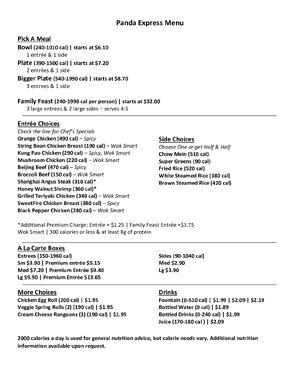 Thumbnail for Panda Express Menu