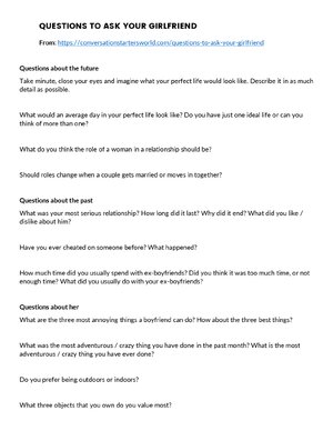 Thumbnail for Questions To Ask Your Girlfriend (To Spice It Up)