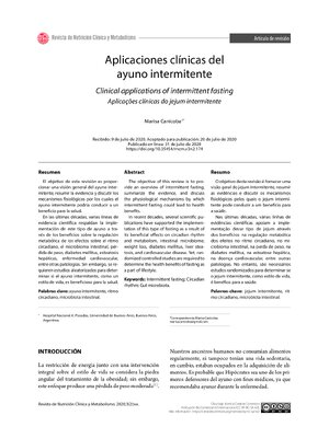 Thumbnail for Aplicaciones clínicas del ayuno intermitente