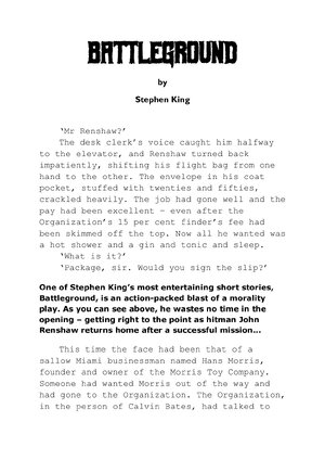 Thumbnail for Battleground By Stephen King