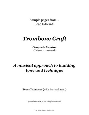 Thumbnail for Trombone Craft Complete Version (Volumes 1-3 combined)