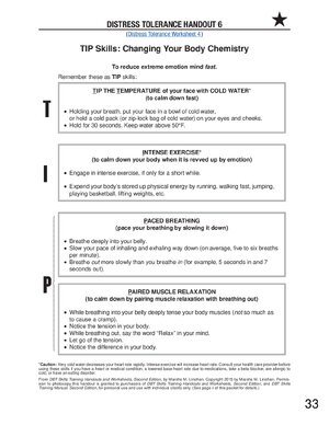 Thumbnail for Distress Tolerance Worksheet 4 Tolerance Handout 6